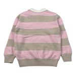 Saint Barth Maglia Bicolore con Colletto Rosa/Beige per Bambina HADIDY ROSA/BEIGE SAINT BARTH 
