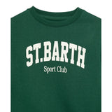 Saint Barth Felpa tinta unita con Stampa Verde per Bambino HUT00040040I VERDE SAINT BARTH 