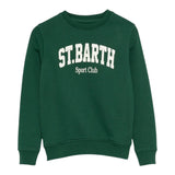 Saint Barth Felpa tinta unita con Stampa Verde per Bambino HUT00040040I VERDE SAINT BARTH 