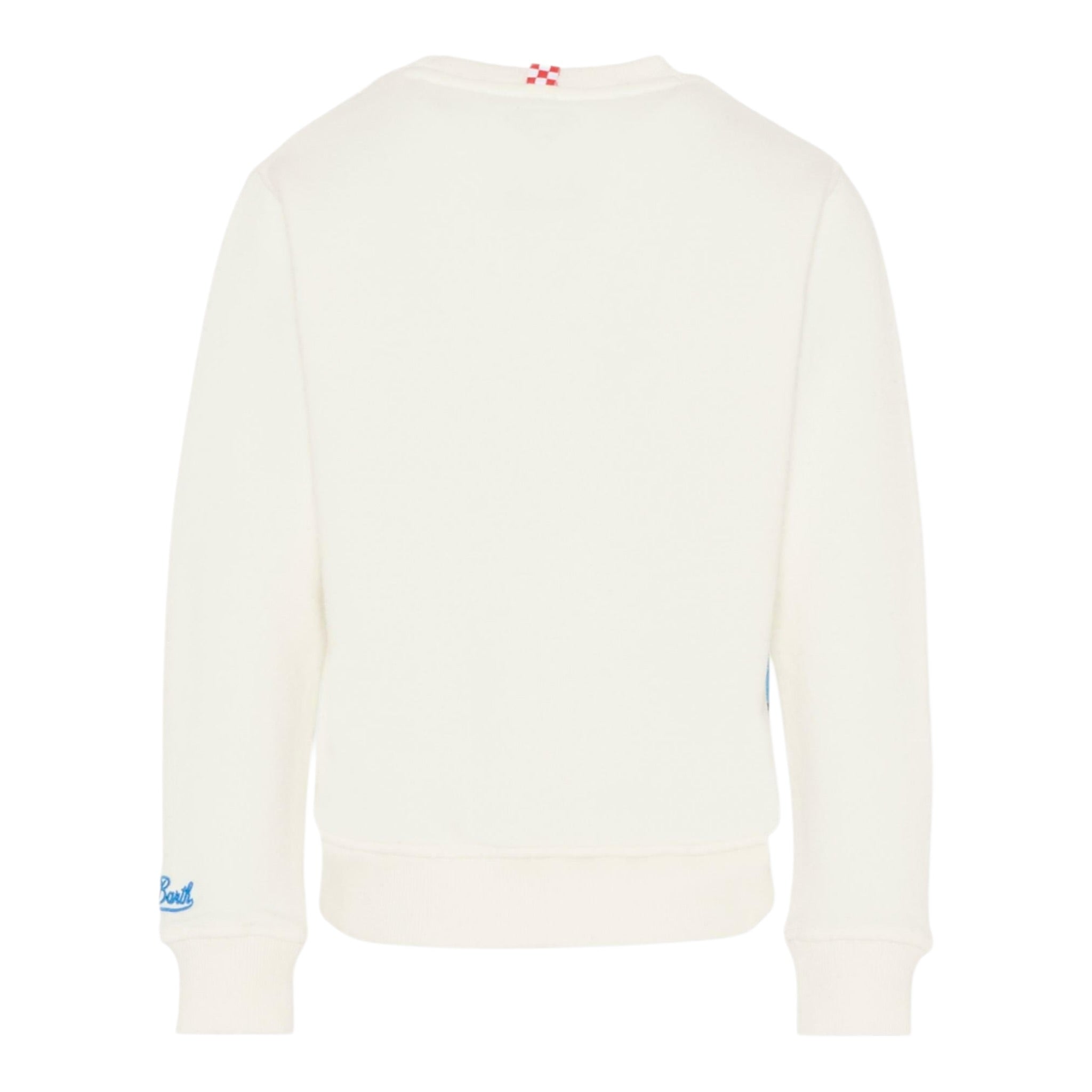 Saint Barth Felpa tinta unita con Stampa Bianco per Bambino HUT000400530I BIANCO SAINT BARTH 