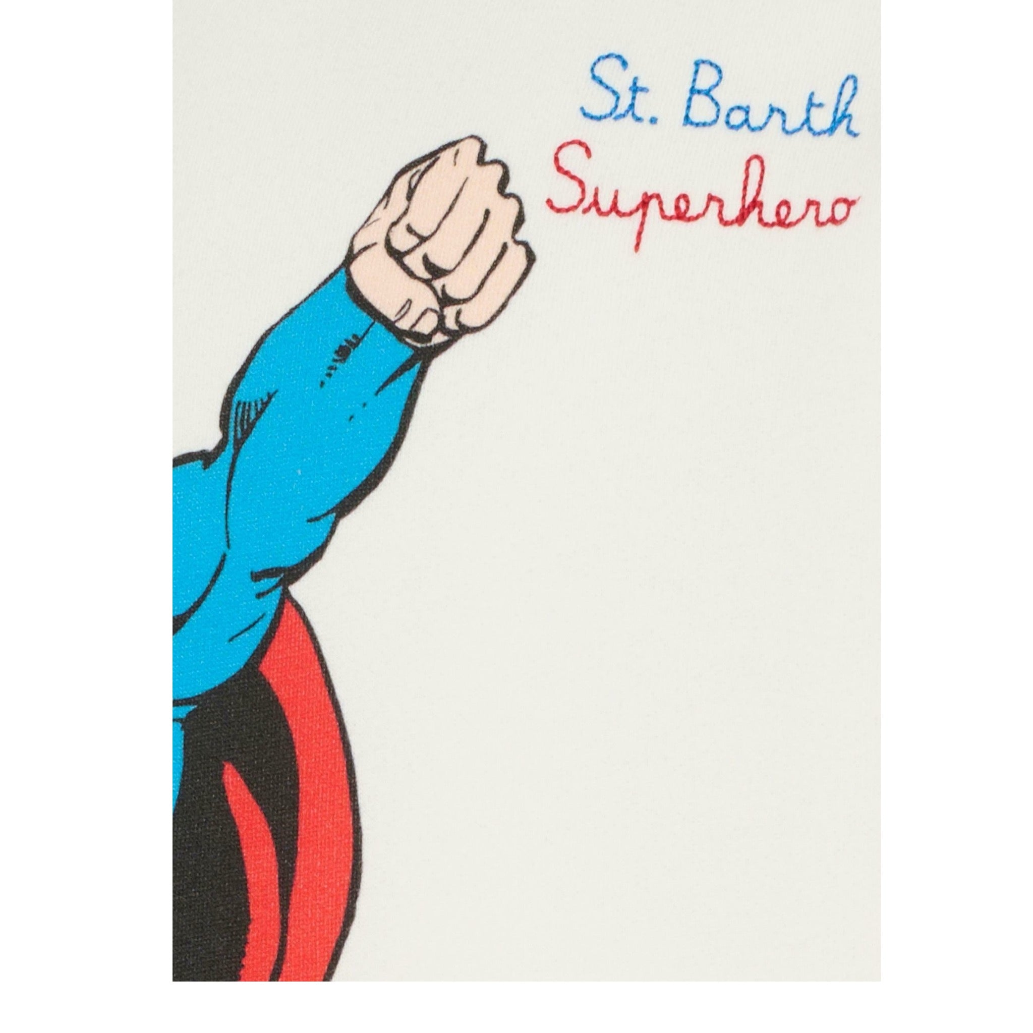 Saint Barth Felpa tinta unita con Stampa Bianco per Bambino HUT000400530I BIANCO SAINT BARTH 