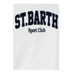 Saint Barth Felpa Chiusa Girocollo tinta unita con Logo Bianco per Neonato HUTTON BIANCO SAINT BARTH 