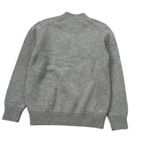 Saint Barth Maglia tinta unita con Zip E Stampa Grigio per Bambina JERMYNH GRIGIO SAINT BARTH 