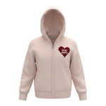 Saint Barth Maglia tinta unita con Zip E Cappuccio Panna per Bambina KYLA PANNA SAINT BARTH 
