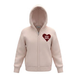 Saint Barth Maglia tinta unita con Zip E Cappuccio Panna per Bambina KYLA PANNA SAINT BARTH 