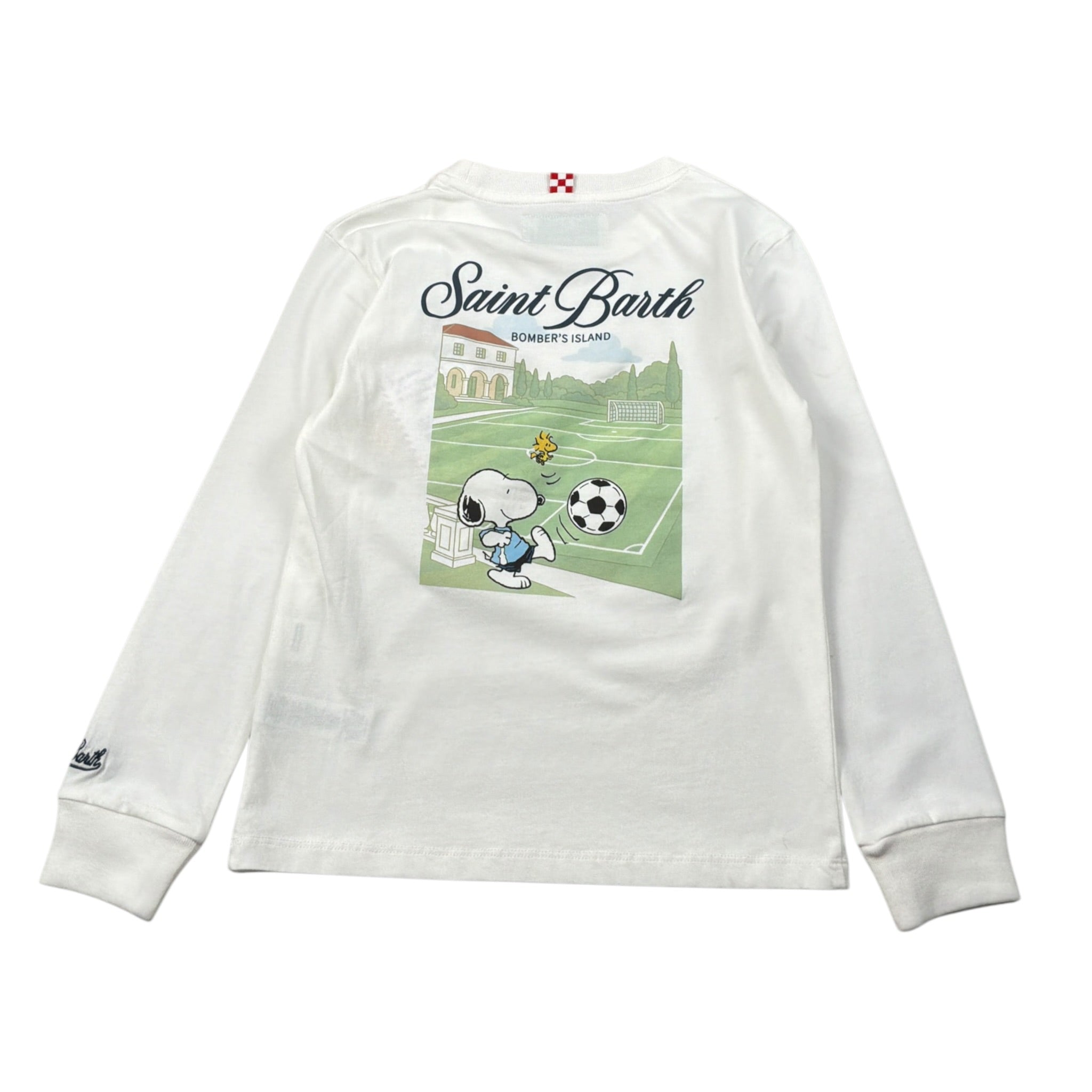 Saint Barth Shirt Girocollo tinta unita con Stampa Bianco per Bambino LUT0003SNOOPY BIANCO SAINT BARTH 