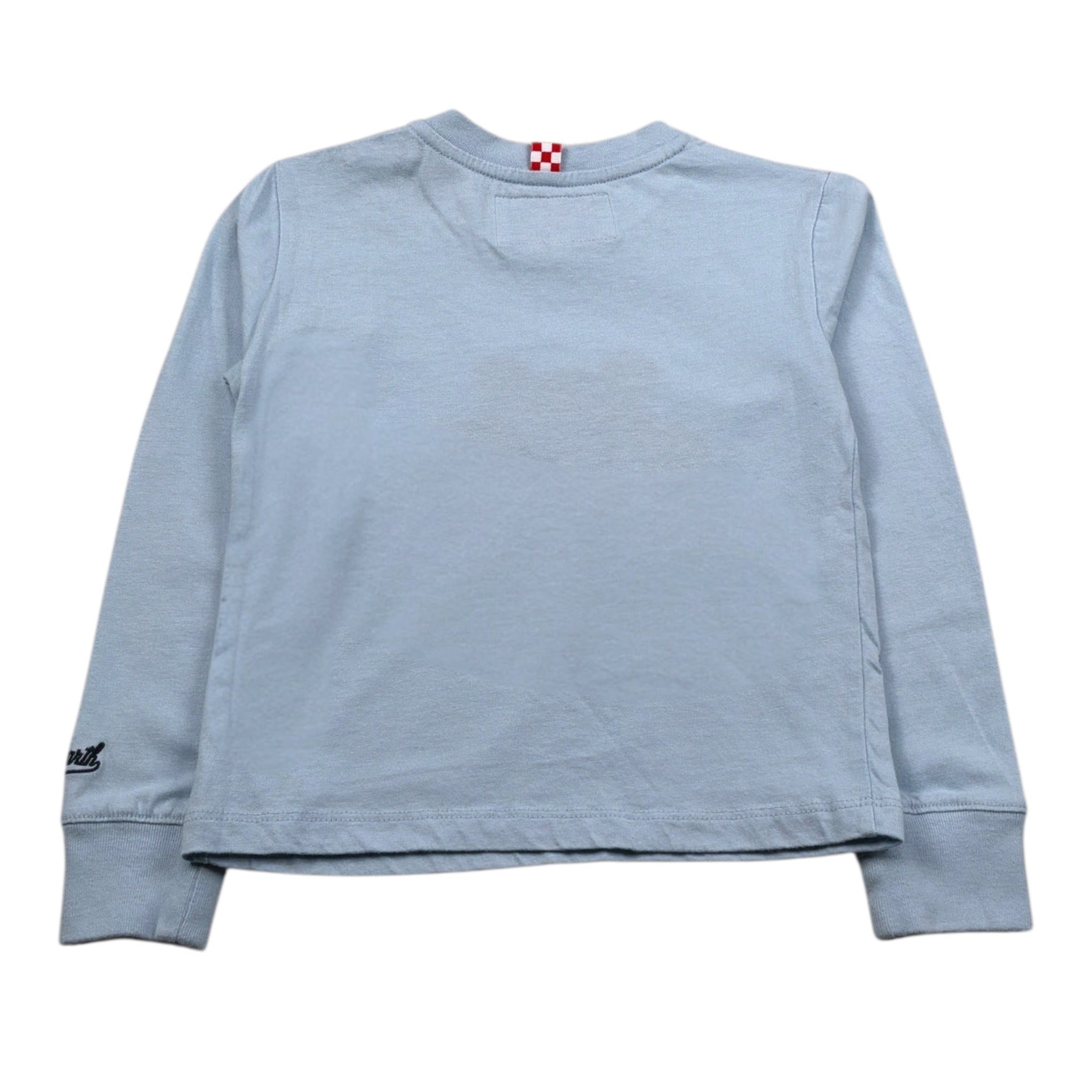 Saint Barth Shirt Girocollo tinta unita con Stampa Azzurro per Neonato LUTON AZZURRO SAINT BARTH 