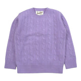 Saint Barth Maglia tinta unita con Trecce Lilla per Bambina LYL00400392LJ LILLA SAINT BARTH 