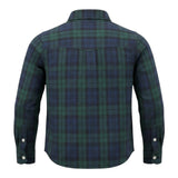 Saint Barth Camicia tinta unita con Fantasia A Quadri Verde per Bambina MEREDITH VERDE SAINT BARTH 