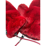 Saint Barth Guanti In Pelliccia tinta unita Rosso per Bambina MUFFY ROSSO SAINT BARTH 