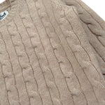 Saint Barth Maglia tinta unita con Trecce Beige per Neonato NIX000200031I BEIGE SAINT BARTH 
