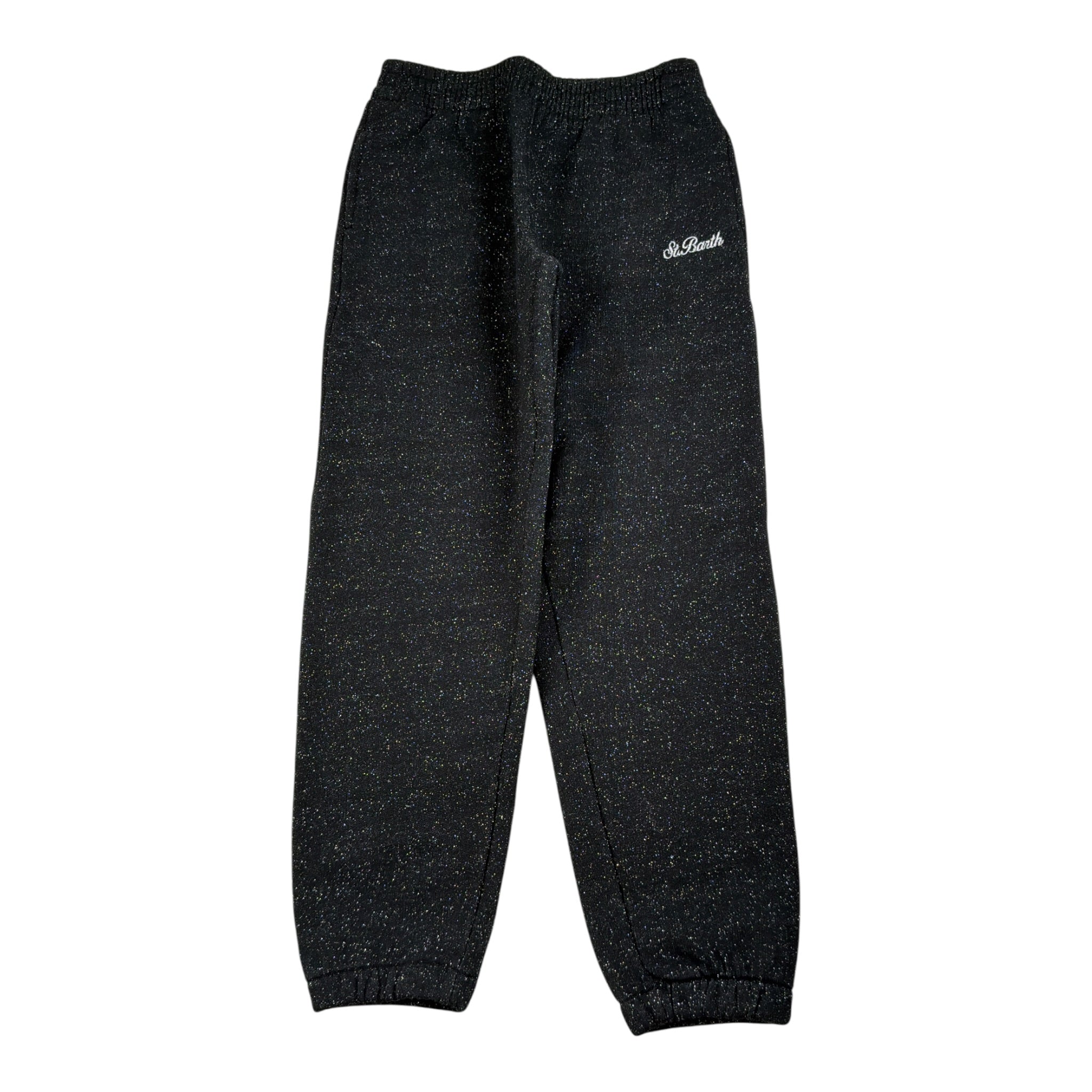 Saint Barth Pantalone Modello Tuta In Lurex Nero per Bambina ODA0008 NERO SAINT BARTH 