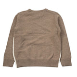 Saint Barth Maglia Girocollo tinta unita con Ricami Beige per Bambino PEANUTSST BEIGE SAINT BARTH 