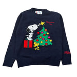 Saint Barth Maglia Girocollo tinta unita con Stampa Blu per Bambina PEANUTS CHRISMAS BLU SAINT BARTH 