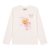 Saint Barth Shirt Girocollo tinta unita con Stampa Bianco per Bambina PENN001 BIANCO SAINT BARTH 