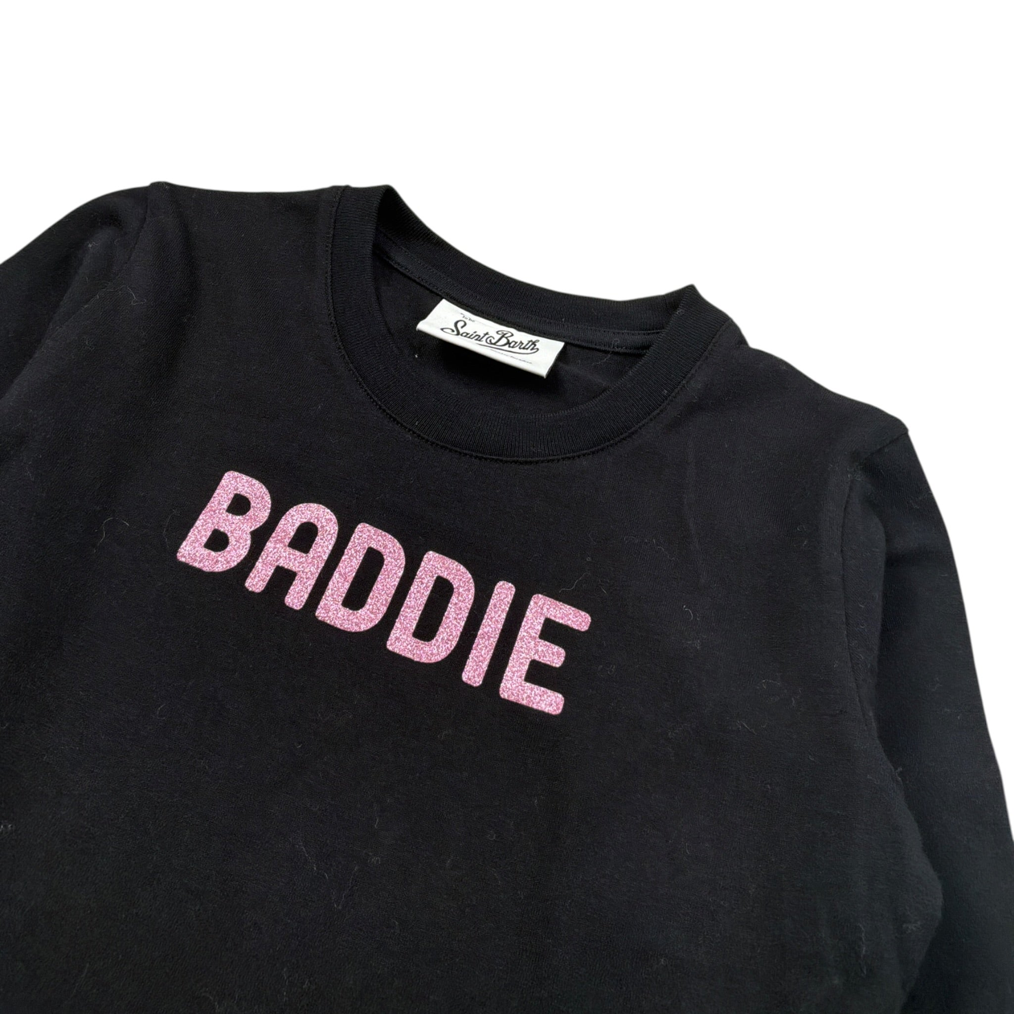 Saint Barth Shirt Girocollo tinta unita con Stampa Nero per Bambina PENNYBADDIE NERO SAINT BARTH 