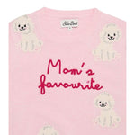 Saint Barth Maglia tinta unita con Stampa Rosa per Neonata PRC0000502277I ROSA SAINT BARTH 