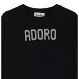 Saint Barth Maglia tinta unita con Stampa Nero per Bambina PRC000100553L NERO SAINT BARTH 