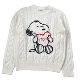 Saint Barth Maglia Girocollo tinta unita con Stampa Panna per Bambina PRC00023 PANNA SAINT BARTH 