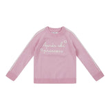 Saint Barth Maglia tinta unita con Stampa Rosa per Bambina PRC0014 ROSA SAINT BARTH 