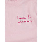 Saint Barth Maglia tinta unita con Stampa Rosa per Bambina PRC0016 ROSA SAINT BARTH 