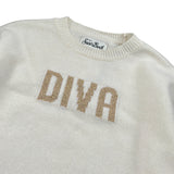 Saint Barth Maglia Tina Unita con Stampa Girocollo Panna per Bambina PRINCESDIVA PANNA SAINT BARTH 