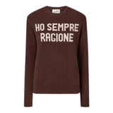 Saint Barth Maglia tinta unita con Stampa Marrone per Bambina PRINCESS MARRONE SAINT BARTH 