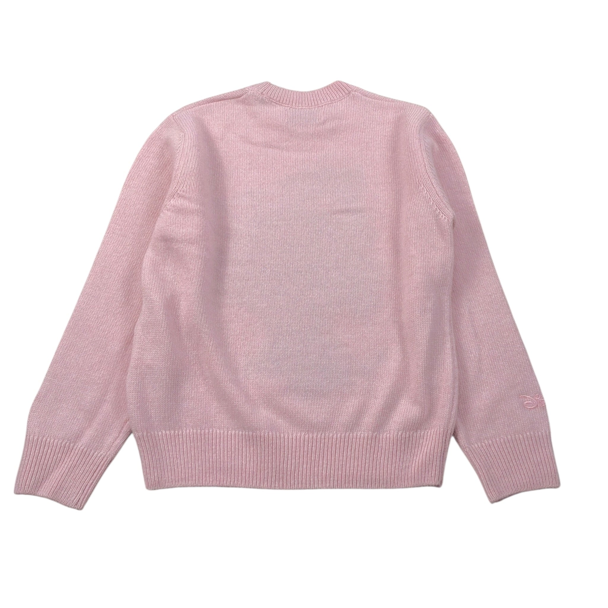 Saint Barth Maglia Girocollo tinta unita con Stampa Rosa per Bambina PRINCESSMINNIE ROSA SAINT BARTH 