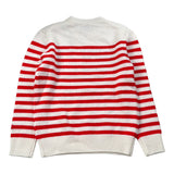 Saint Barth Maglia Bicolore con Fantasia A Righe Bianco/Rosso per Bambina PRINCESSSUMME BIANCO/ROSSO SAINT BARTH 