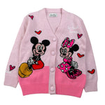 Saint Barth Cardigan tinta unita con Stampa Rosa per Bambina SASIJR ROSA SAINT BARTH 