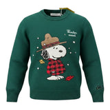 Saint Barth Maglia tinta unita con Stampa Verde per Bambino SNOOPYSNOW VERDE SAINT BARTH 