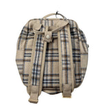 Saint Barth Zaino Stampa Fantasia con Logo Beige per Bambina TARTAN BEIGE SAINT BARTH 