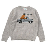 Saint Barth Maglia Girocollo con Stampa Beige per Bambino UBEAR BEIGE SAINT BARTH 