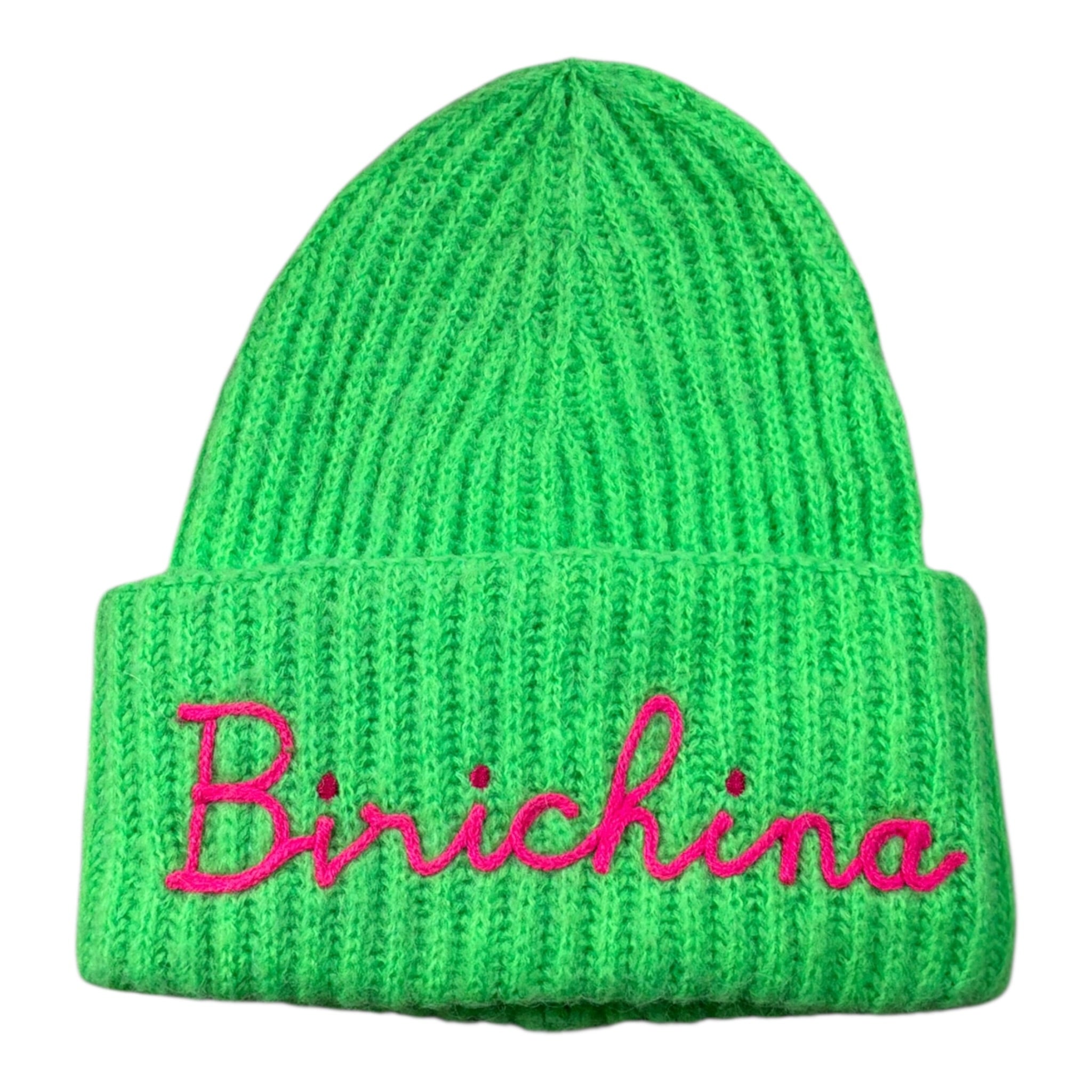 Saint Barth Cappello tinta unita con Stampa Verde Fluo per Bambina WENGENX VERDE FLUO SAINT BARTH 