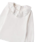 Sarabanda Camicia Manica Lunga tinta unita Bianco per Bambina 0A219 BIANCO SARABANDA 