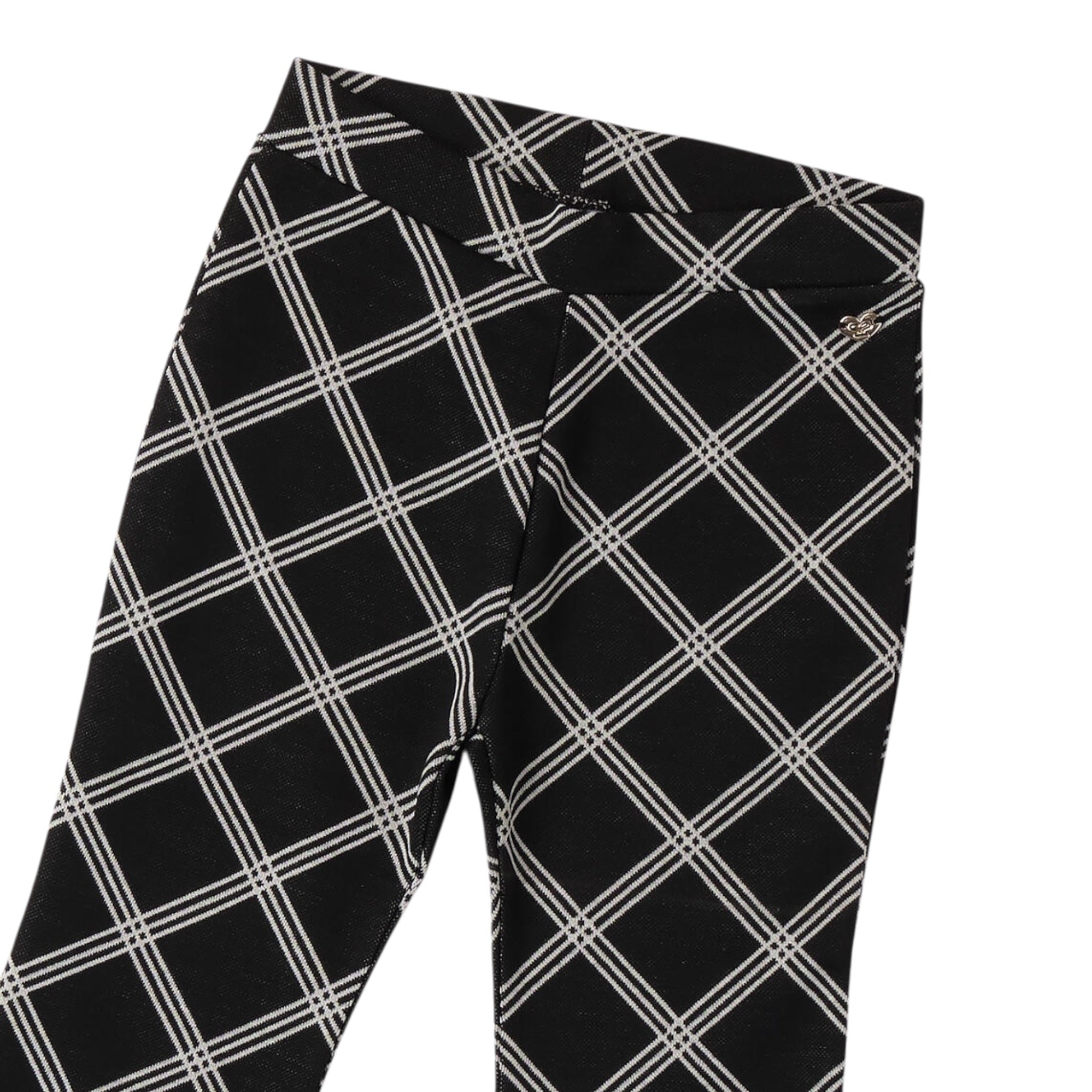 Sarabanda Leggins tinta unita con Stampa Modello Zampa Nero per Bambina 0A241 NERO SARABANDA 