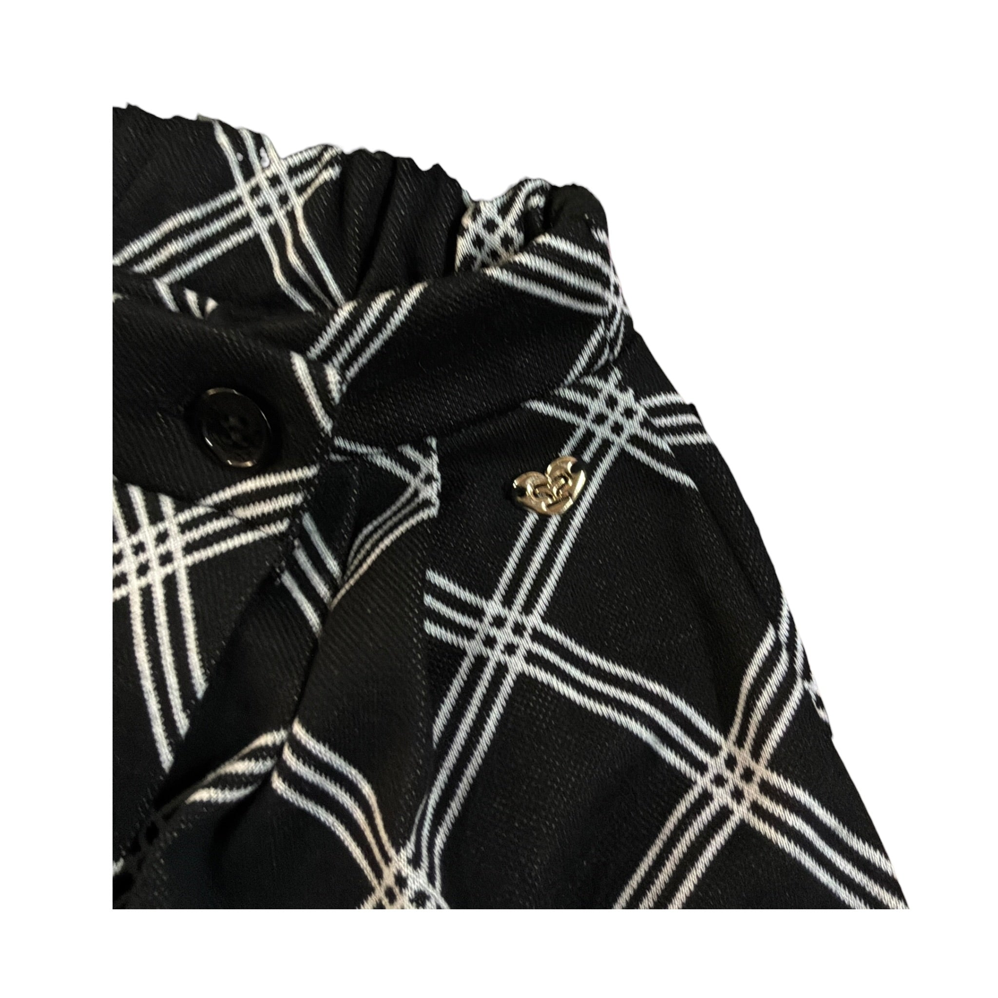Sarabanda Gonna tinta unita con Stampa Nero per Bambina 0A260 NERO SARABANDA 