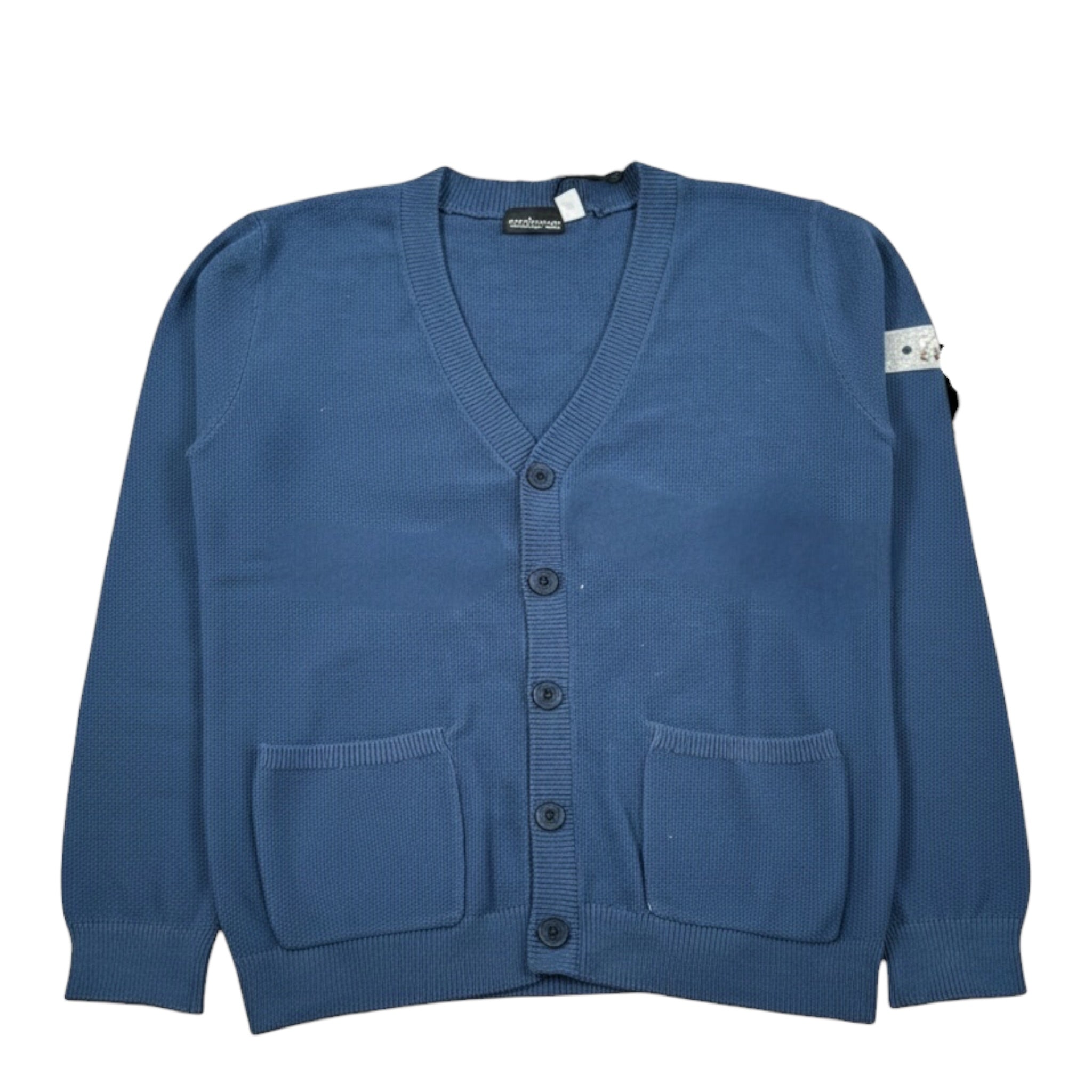 Sarabanda Cardigan tinta unita Blu per Bambino 0F103 BLU SARABANDA 