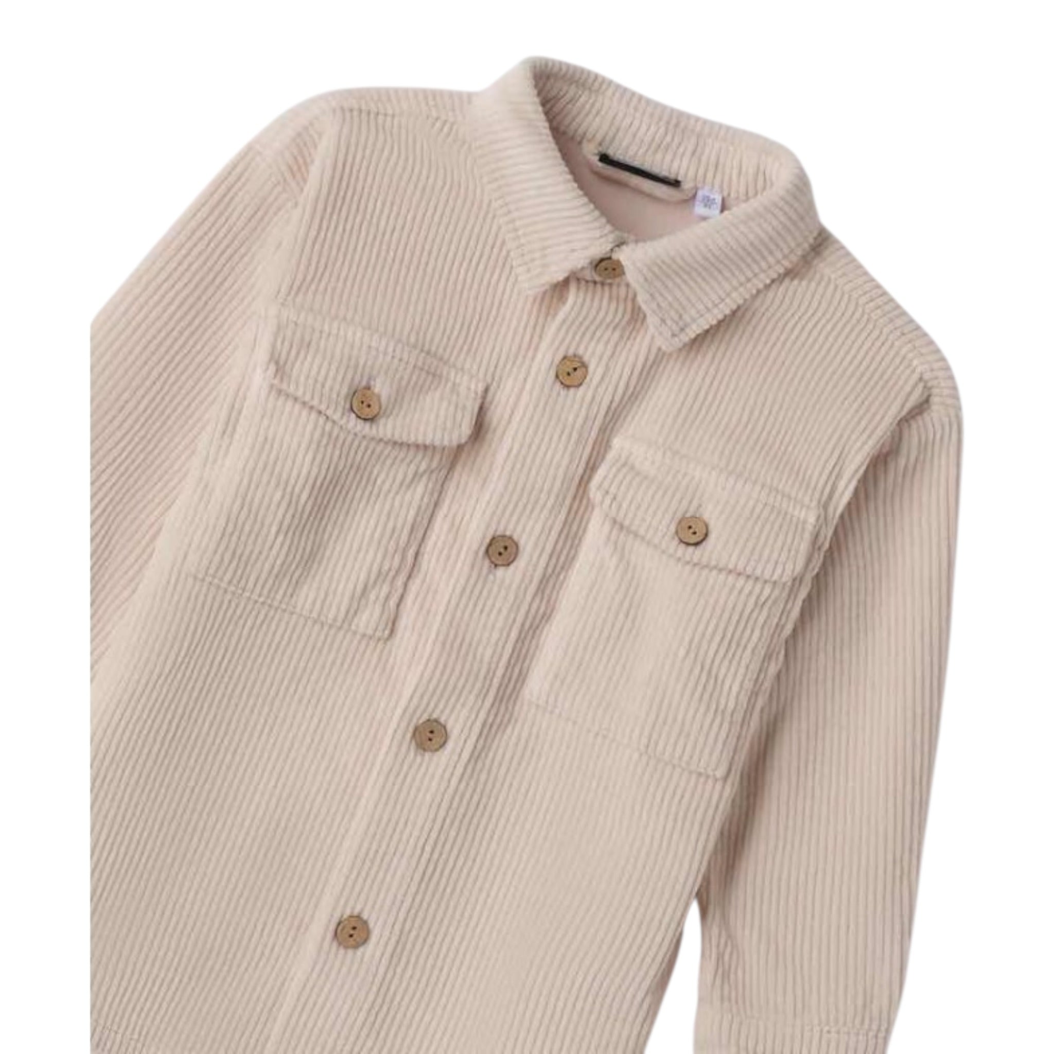 Sarabanda Camicia tinta unita In Velluto Panna per Bambino 0F123 PANNA SARABANDA 