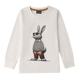 Sarabanda Shirt tinta unita con Stampa Bianco per Bambino 0F131 BIANCO SARABANDA 