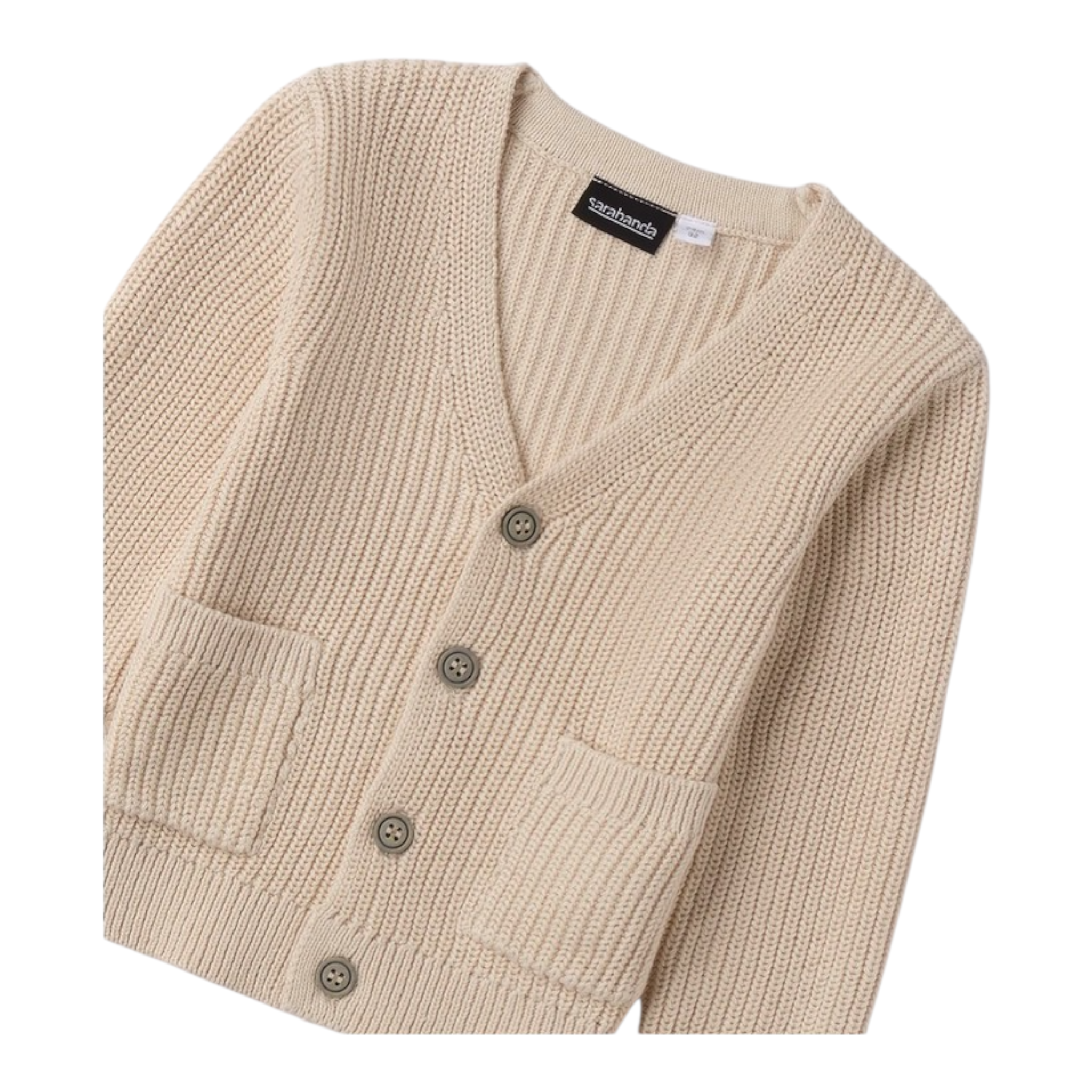 Sarabanda Cardigan tinta unita Beige per Bambino 0F14689 BEIGE SARABANDA 