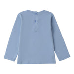 Sarabanda Shirt tinta unita con Stampa Azzurro per Bambina 0F205 AZZURRO SARABANDA 