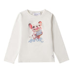Sarabanda Shirt tinta unita con Stampa Bianco per Bambino 0F224 BIANCO SARABANDA 