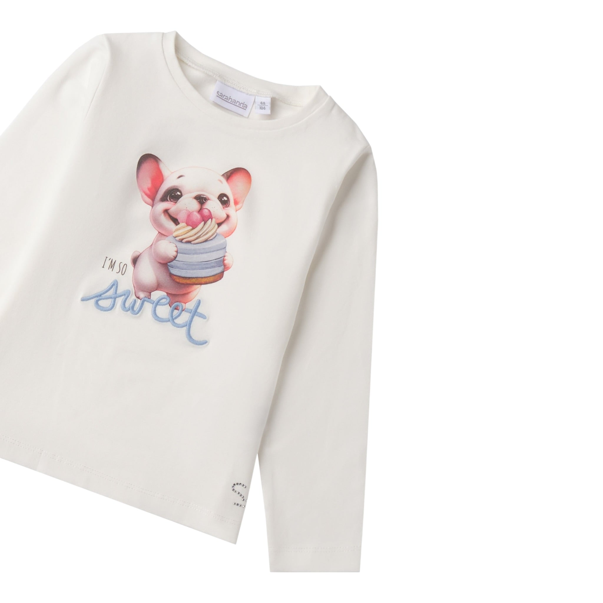 Sarabanda Shirt tinta unita con Stampa Bianco per Neonato 0F224N BIANCO SARABANDA 