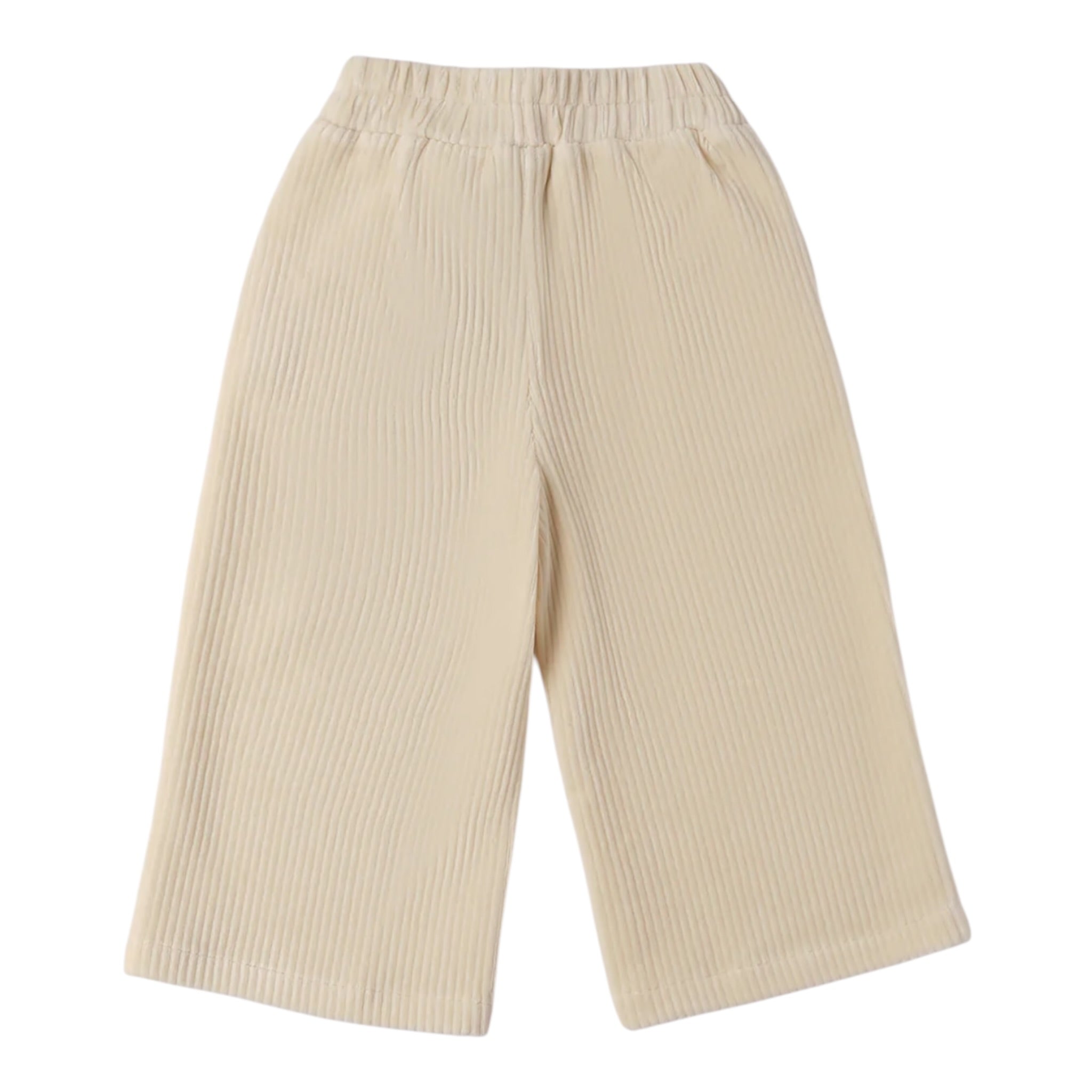 Sarabanda Pantalone tinta unita Modello A Palazzo Panna per Bambina 0F356 PANNA SARABANDA 