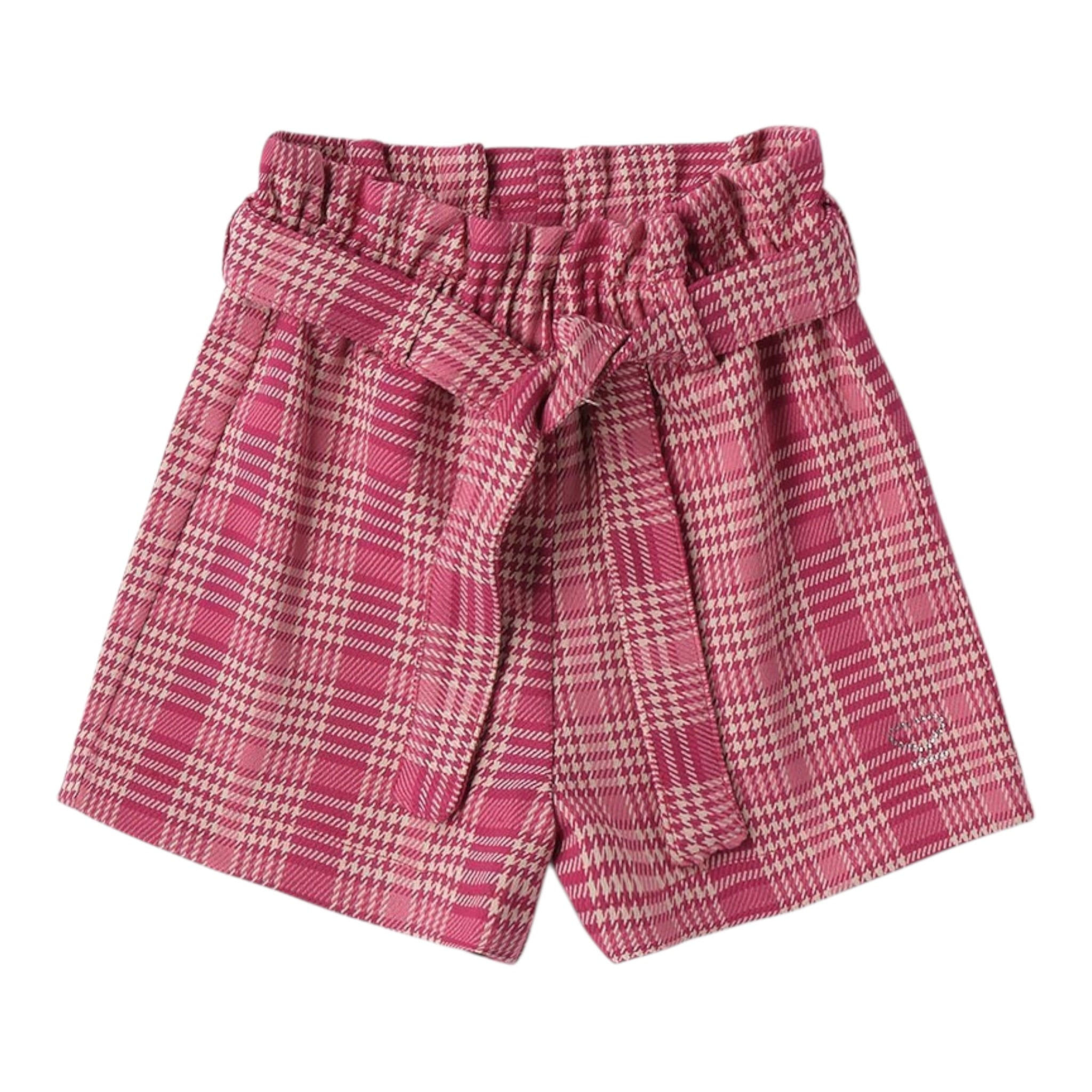 Sarabanda Short Bicolore con Microfantasia Magenta per Bambina 0F360 MAGENTA SARABANDA 