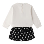 Sarabanda Completo 2Pz Felpa-Shorts Bicolore Bianco/Nero per Bambina 0F365 BIANCO/NERO SARABANDA 