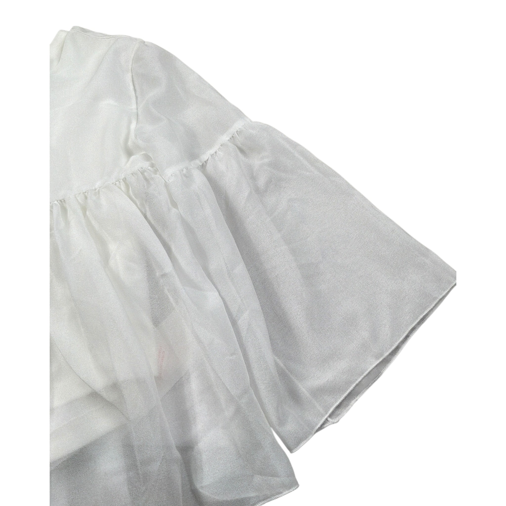 Sarabanda Camicia Manica Lunga tinta unita con Canotta Bianco per Bambina 0W993 BIANCO SARABANDA 