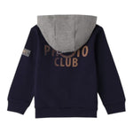 Sarabanda Felpa tinta unita con Zip E Cappuccio Blu per Bambino F133 BLU SARABANDA 