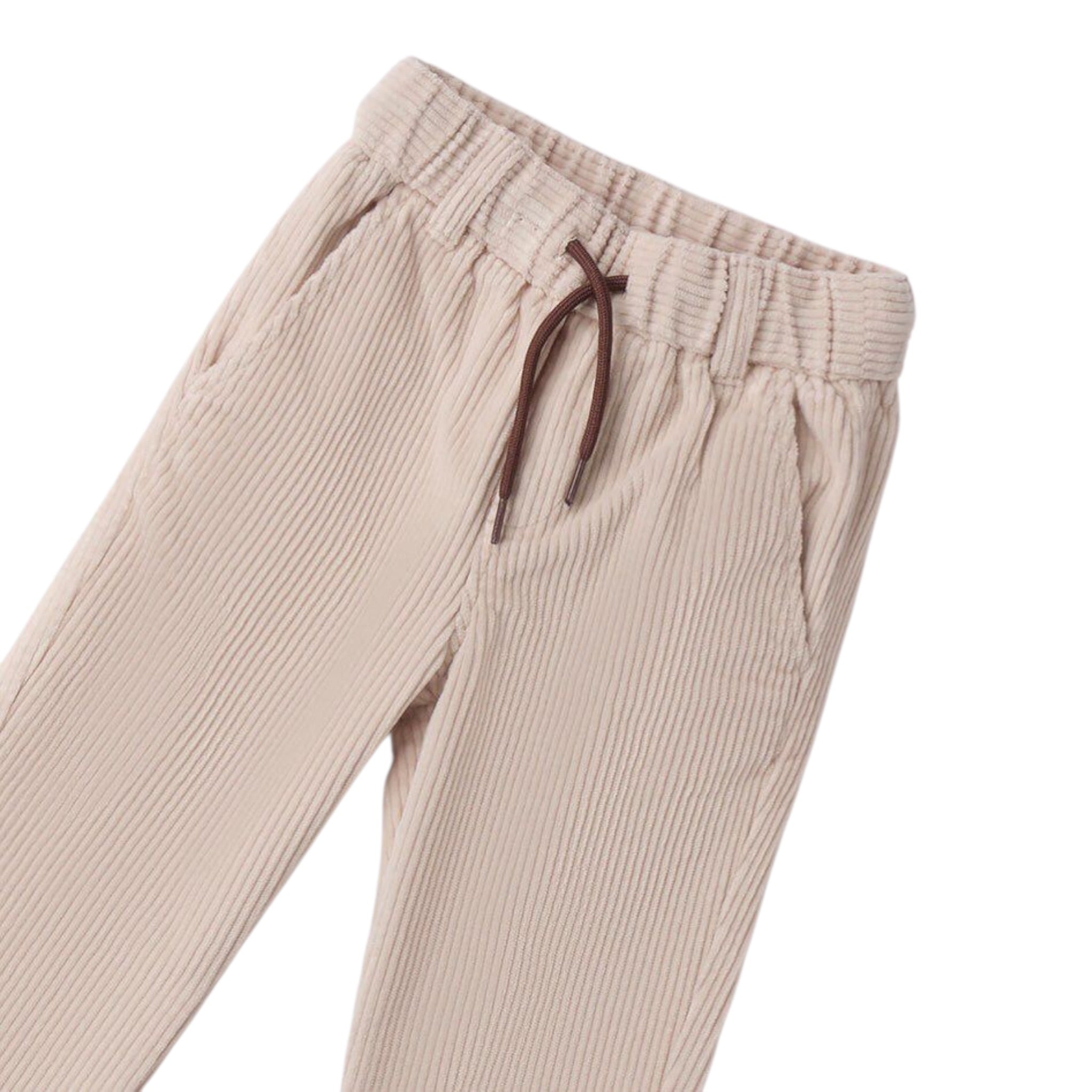 Sarabanda Pantalone tinta unita con Elastico In Vita Beige per Bambino F172 BEIGE SARABANDA 